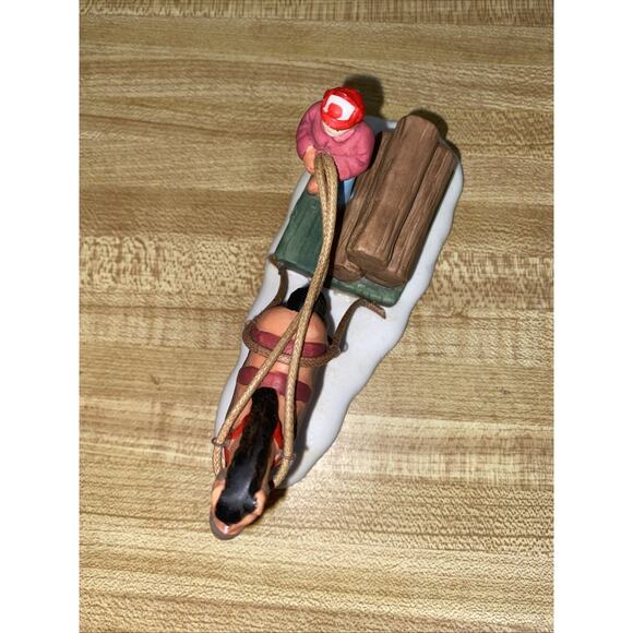 1994 Christmas Valley Season Specialties Horse Sled Lumberjack Boxed New - Picture 6 of 11